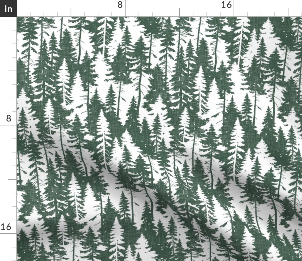 Forest Woodland Woods Rustic Camping Trees Pine Evergreen Custom Printed Fabric by Spoonflower Various Fabrics by the Yard or Fat Quarter